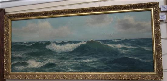 Daniel Sherrin (1868-1940) Seascape, 39 x 100cm